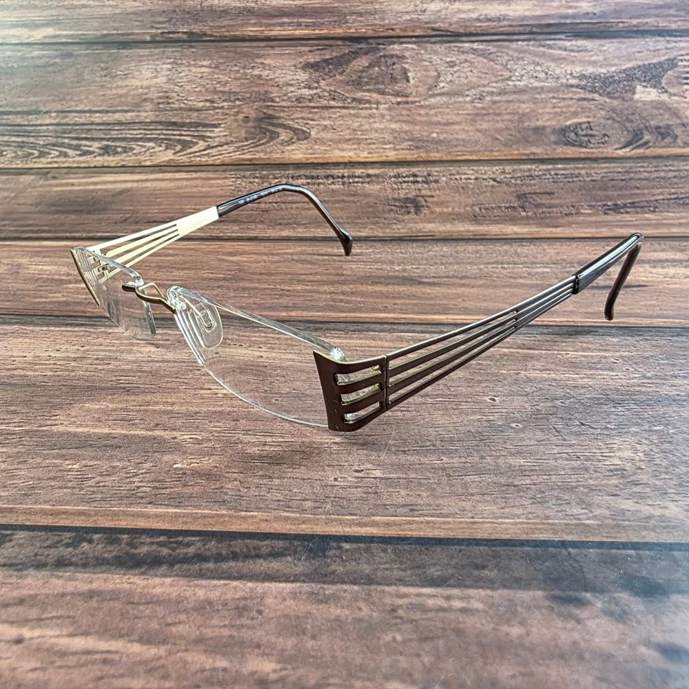 Stepper Women's Rimless Brown‎ Titanium Eyeglasses 54-16 135mm